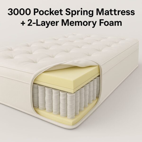 Paris Divan Storage Bed with Drawers Mattress - Image 6
