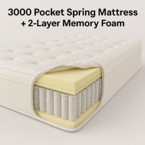 3000 Pocket Spring Mattress + 2-Layer Memory Foam