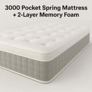 3000 Pocket Spring Mattress +2-Layer Memory Foam